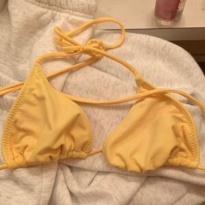 California Waves Yellow Bikini Top